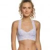 Free People Galloon Lace Racerback Bra Lilac CLOTHING