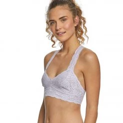 Free People Galloon Lace Racerback Bra Lilac CLOTHING