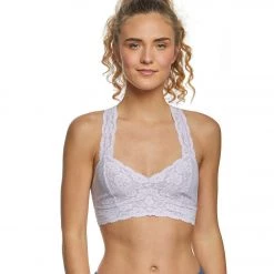 Free People Galloon Lace Racerback Bra Lilac CLOTHING