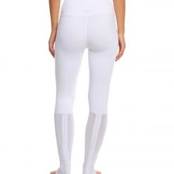 Beyond Yoga True Stripes Shirred Adjustable Yoga Leggings White