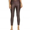 Onzie High Waisted Basic 7/8 Yoga Leggings Plum Sparks