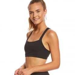 Beyond Yoga Kate Spade Madison Bow Bralette Jet Black CLOTHING