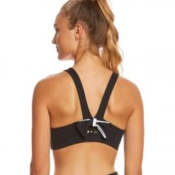 Beyond Yoga Kate Spade Madison Bow Bralette Jet Black CLOTHING