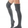 ACCESSORIES Tavi Charlie Thigh High Barre Grip Socks Charcoal