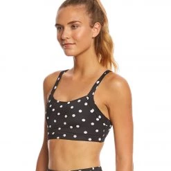 Beyond Yoga Kate Spade Madison Bow Bralette Dancing Dot