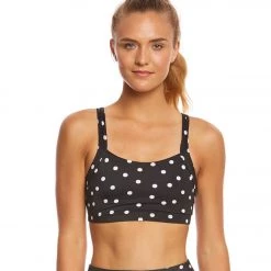 Beyond Yoga Kate Spade Madison Bow Bralette Dancing Dot
