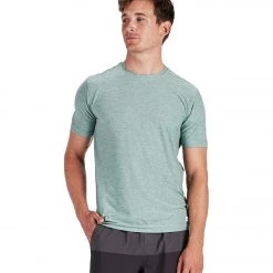 Vuori Men's Strato Tech Yoga Tee Aloe Heather