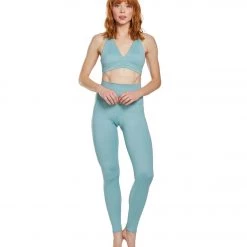 Mika Yoga Wear Kaya High Waisted Yoga Leggings Seaglass