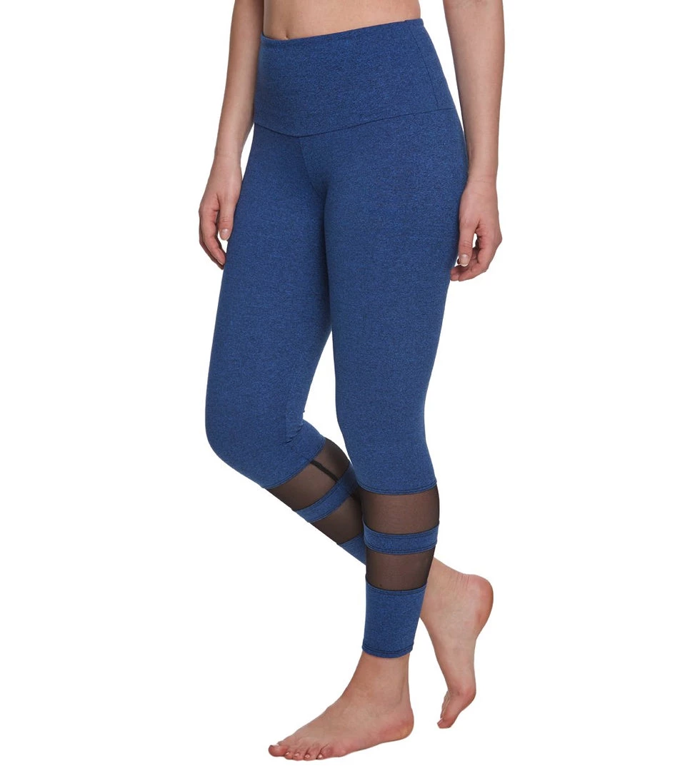 Onzie 7/8 Racer Yoga Leggings Moonlight Blue/Back Mesh CLOTHING 4 Onzie 7/8 Racer Yoga Leggings Moonlight Blue/Back Mesh CLOTHING