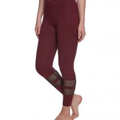 CLOTHING Onzie 7/8 Racer Yoga Leggings Burgundy/Black Mesh 9 CLOTHING Onzie 7/8 Racer Yoga Leggings Burgundy/Black Mesh