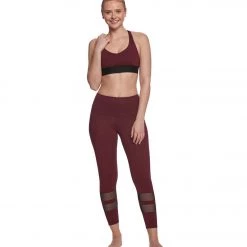 CLOTHING Onzie 7/8 Racer Yoga Leggings Burgundy/Black Mesh 11 CLOTHING Onzie 7/8 Racer Yoga Leggings Burgundy/Black Mesh