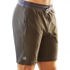 Men's Yoga Shorts Manduka Men's Performance Mesh Yoga Shorts Olivine