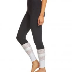 Onzie 7/8 Racer Yoga Leggings Black/White Combo CLOTHING