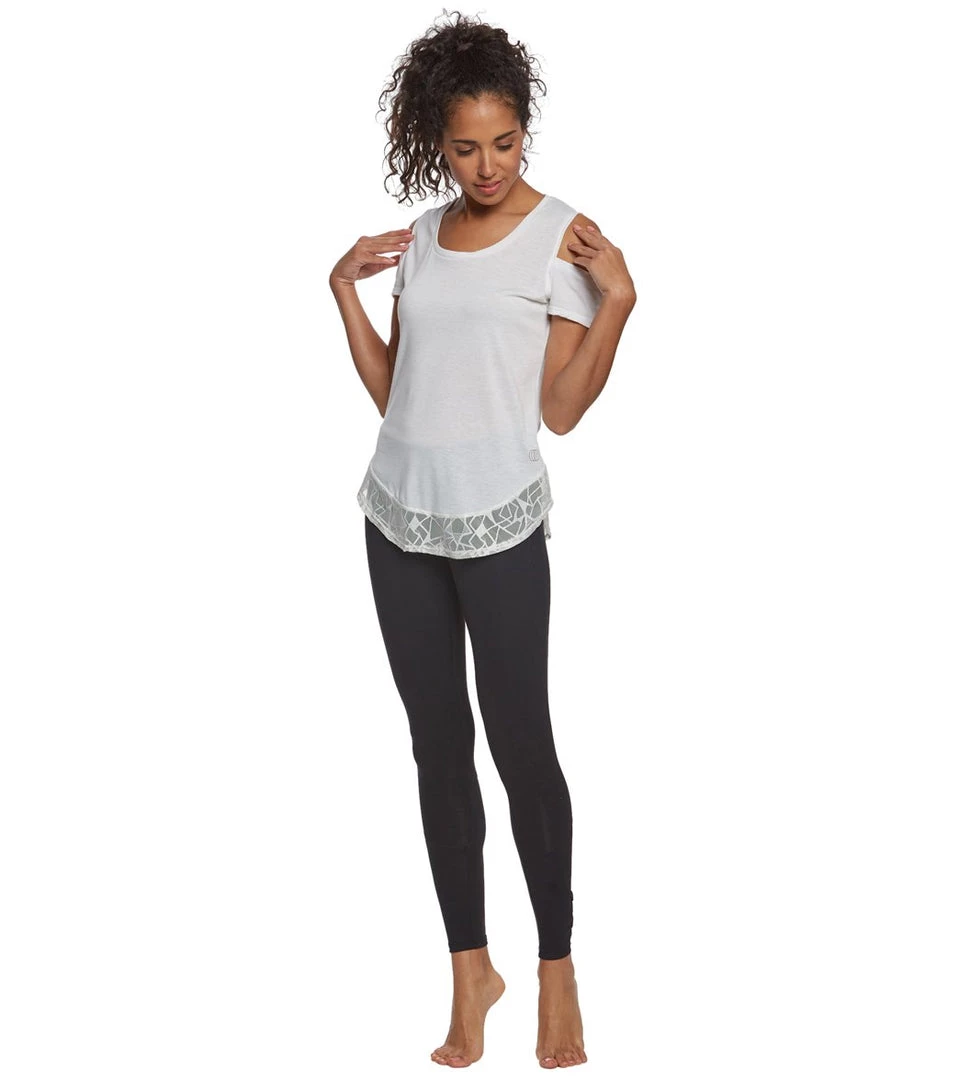 Balance Collection Alison High Waisted Strappy Mesh Yoga Leggings Black CLOTHING 6 Balance Collection Alison High Waisted Strappy Mesh Yoga Leggings Black CLOTHING