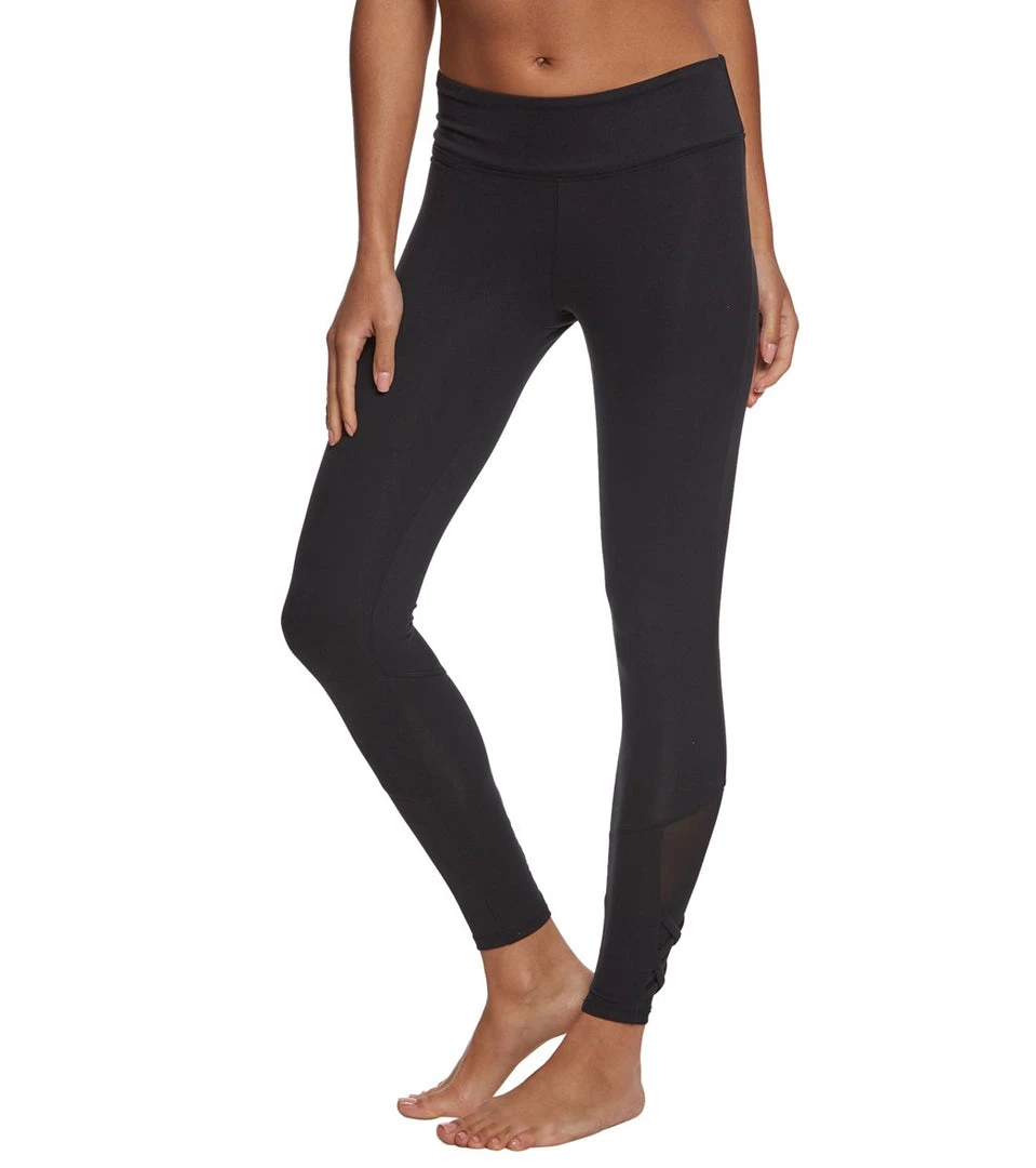 Balance Collection Alison High Waisted Strappy Mesh Yoga Leggings Black CLOTHING 8 Balance Collection Alison High Waisted Strappy Mesh Yoga Leggings Black CLOTHING