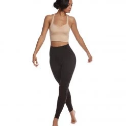 Mika Yoga Wear Lynn Hot Yoga Crop Tank Top Sand