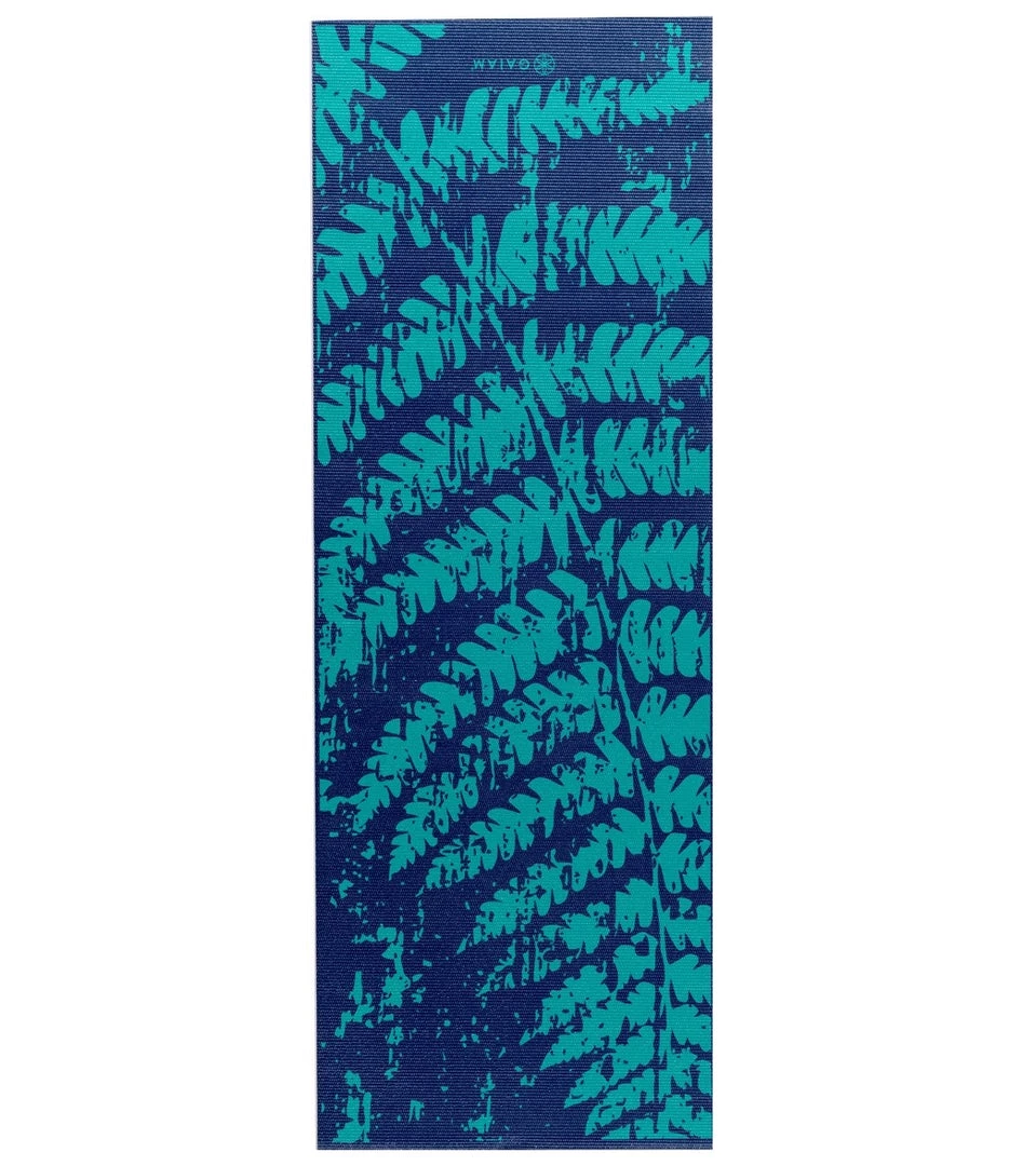 Gaiam Midnight Fern Printed Yoga Mat 68" 4mm Midnight Fern 3 Gaiam Midnight Fern Printed Yoga Mat 68" 4mm Midnight Fern