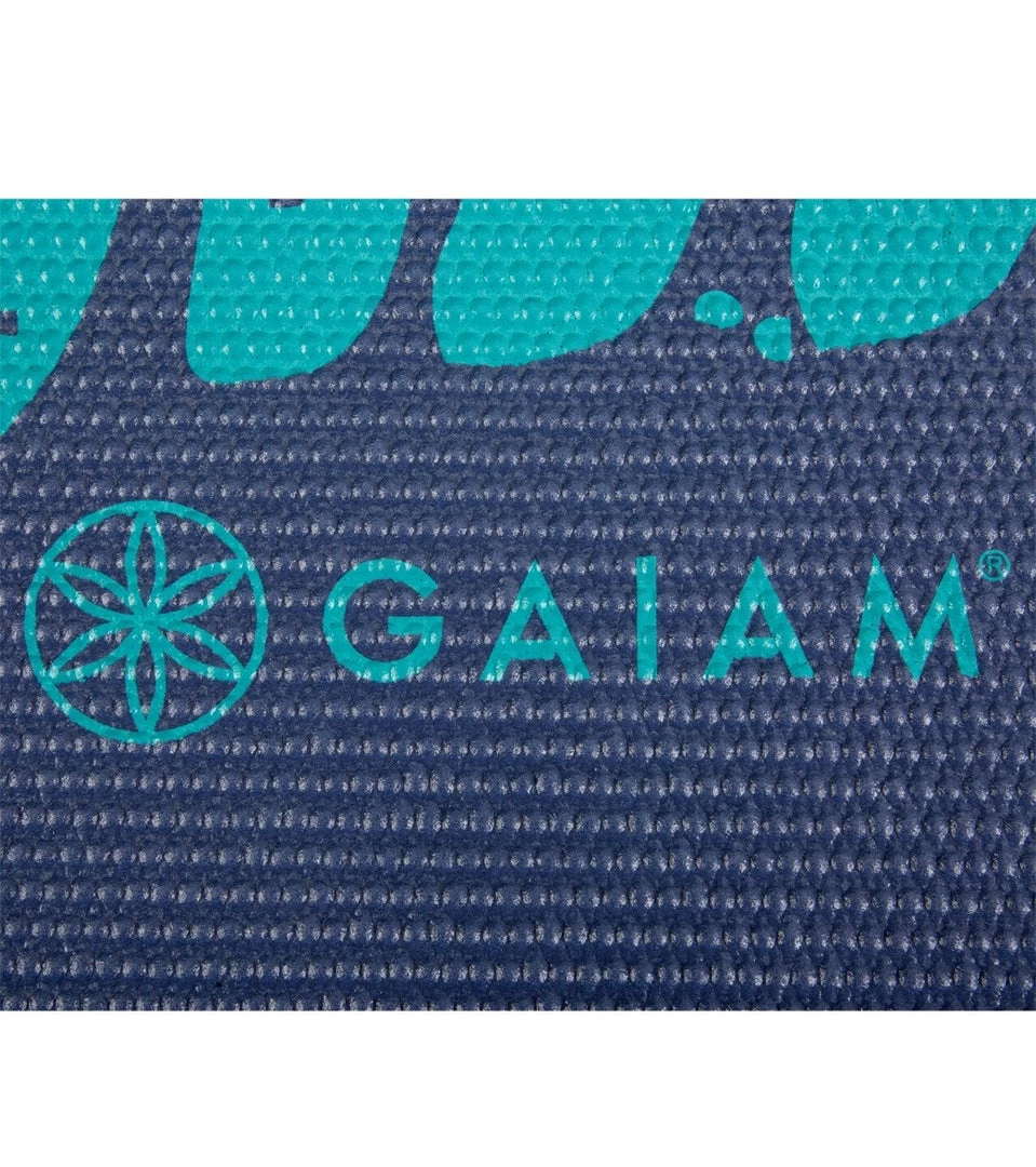 Gaiam Midnight Fern Printed Yoga Mat 68" 4mm Midnight Fern 7 Gaiam Midnight Fern Printed Yoga Mat 68" 4mm Midnight Fern