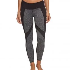 Betsey Johnson Texture Blocked Ankle Yoga Leggings