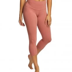 Hard Tail High Rise Cotton Yoga Capris Henna