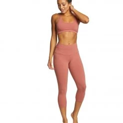 Hard Tail High Rise Cotton Yoga Capris Henna