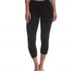 Hard Tail High Rise Cotton Yoga Capris Black CLOTHING