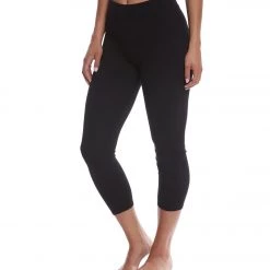 Hard Tail High Rise Cotton Yoga Capris Black CLOTHING 9 Hard Tail High Rise Cotton Yoga Capris Black CLOTHING