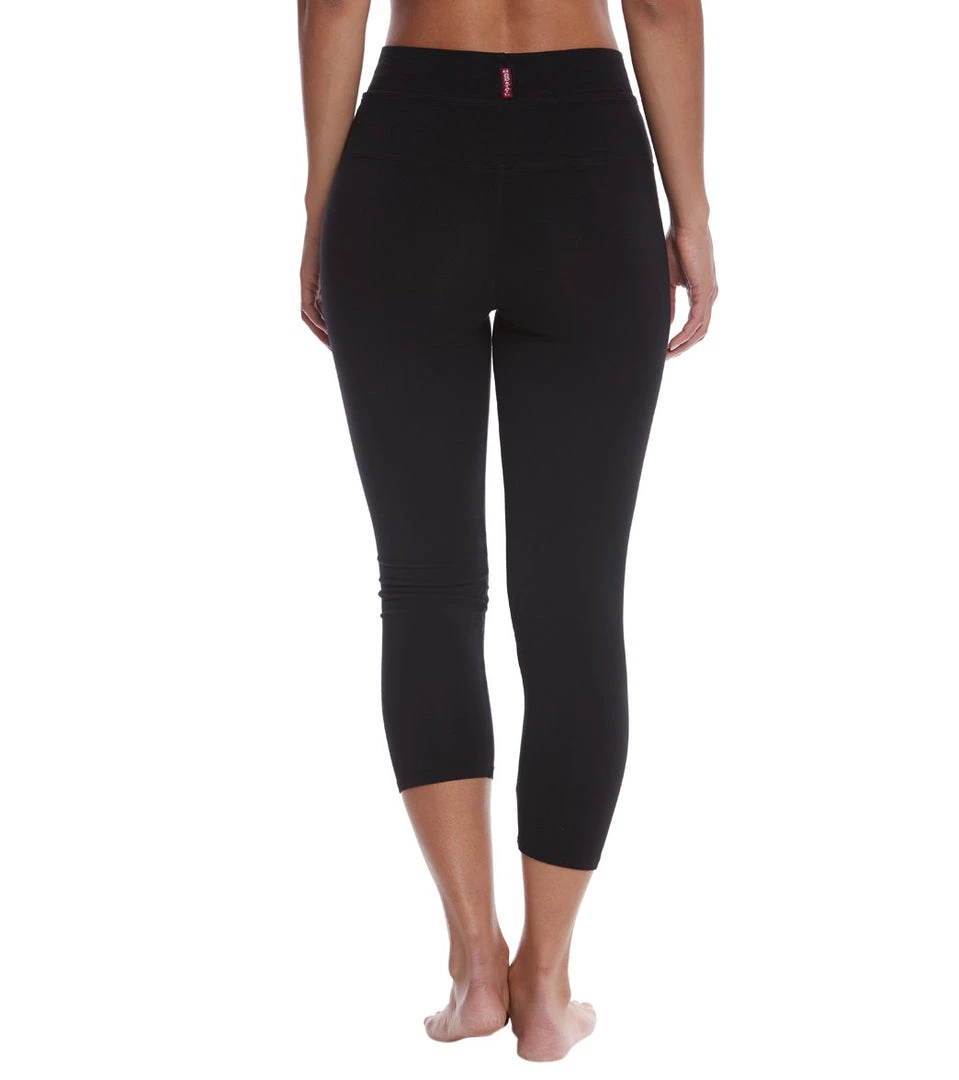 Hard Tail High Rise Cotton Yoga Capris Black CLOTHING 5 Hard Tail High Rise Cotton Yoga Capris Black CLOTHING