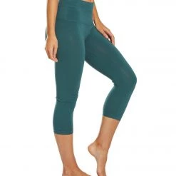 Hard Tail High Rise Cotton Yoga Capris Arbor