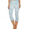 Women Hard Tail High Rise Cotton Yoga Capris Moonstone Ombre Lava