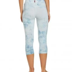 Women Hard Tail High Rise Cotton Yoga Capris Moonstone Ombre Lava
