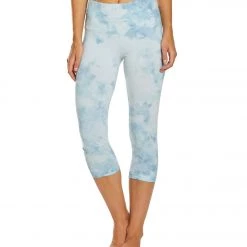 Women Hard Tail High Rise Cotton Yoga Capris Moonstone Ombre Lava