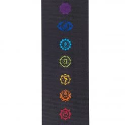 Gaiam Black Chakra Printed Yoga Mat 68" 6mm
