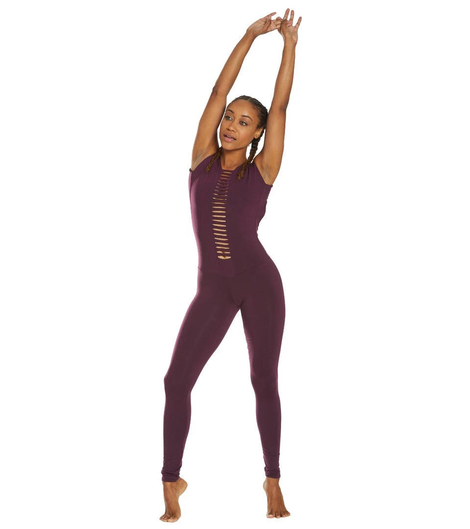 Mika Yoga Wear Kali Yoga & Dance Long Leotard Amethyst CLOTHING 4 Mika Yoga Wear Kali Yoga & Dance Long Leotard Amethyst CLOTHING
