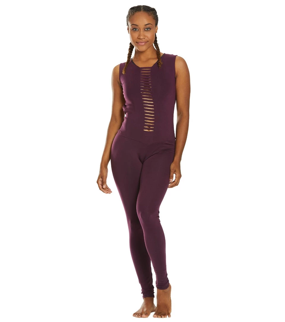 Mika Yoga Wear Kali Yoga & Dance Long Leotard Amethyst CLOTHING 5 Mika Yoga Wear Kali Yoga & Dance Long Leotard Amethyst CLOTHING