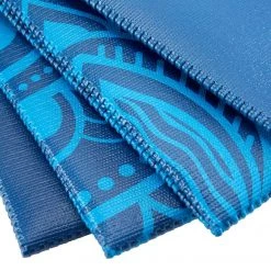Gaiam Foldable Blue Sundial Printed Yoga Mat 68" 2mm Blue Sundial YOGA MATS & PROPS