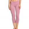 Hard Tail High Rise Cotton Yoga Capris Dusty Rose