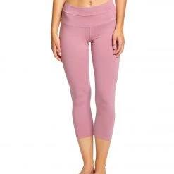 Hard Tail High Rise Cotton Yoga Capris Dusty Rose