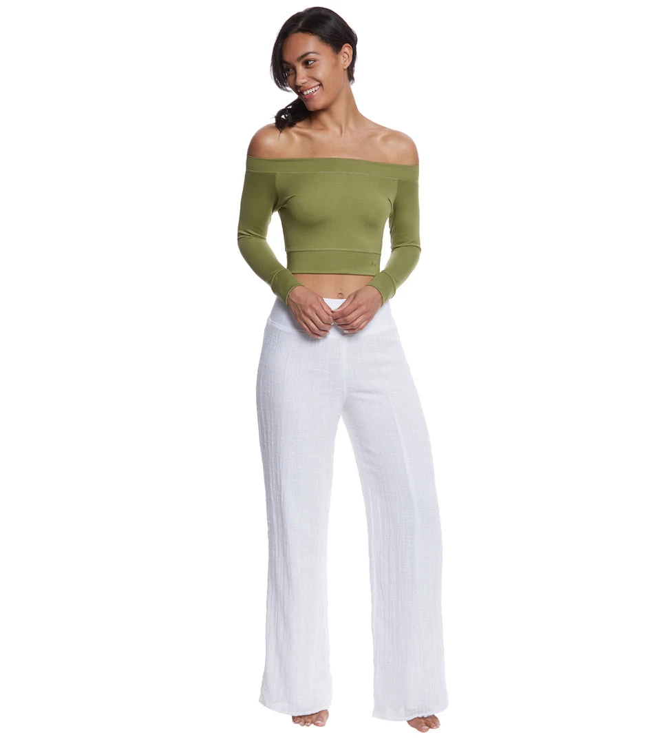 Mika Yoga Wear Chloe Tie Back Crop Long Sleeve Seaweed 6 Mika Yoga Wear Chloe Tie Back Crop Long Sleeve Seaweed