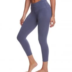 Hard Tail High Rise Cotton Yoga Capris Dusk CLOTHING