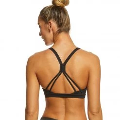 CLOTHING Manduka Corset Yoga Sports Bra Black Sheen 10 CLOTHING Manduka Corset Yoga Sports Bra Black Sheen