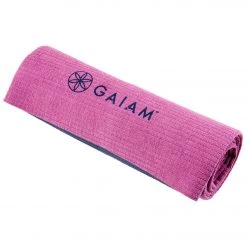 Gaiam No Slip Yoga Mat Towel Sparkling Grape/Estate Blue YOGA MATS & PROPS
