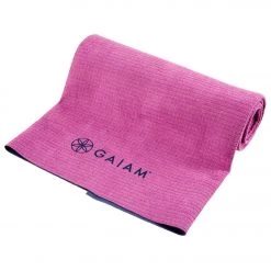 Gaiam No Slip Yoga Mat Towel Sparkling Grape/Estate Blue YOGA MATS & PROPS