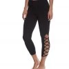 Hard Tail X Side Ankle Cotton Yoga Leggings Women