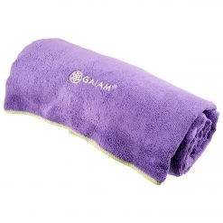 YOGA MATS & PROPS Gaiam Stay Put Yoga Mat Towel Purple