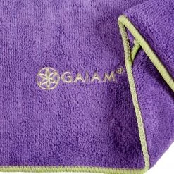 YOGA MATS & PROPS Gaiam Stay Put Yoga Mat Towel Purple