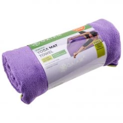 YOGA MATS & PROPS Gaiam Stay Put Yoga Mat Towel Purple
