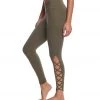 Hard Tail X Side Ankle Cotton Yoga Leggings Olive CLOTHING 1 Hard Tail X Side Ankle Cotton Yoga Leggings Olive CLOTHING