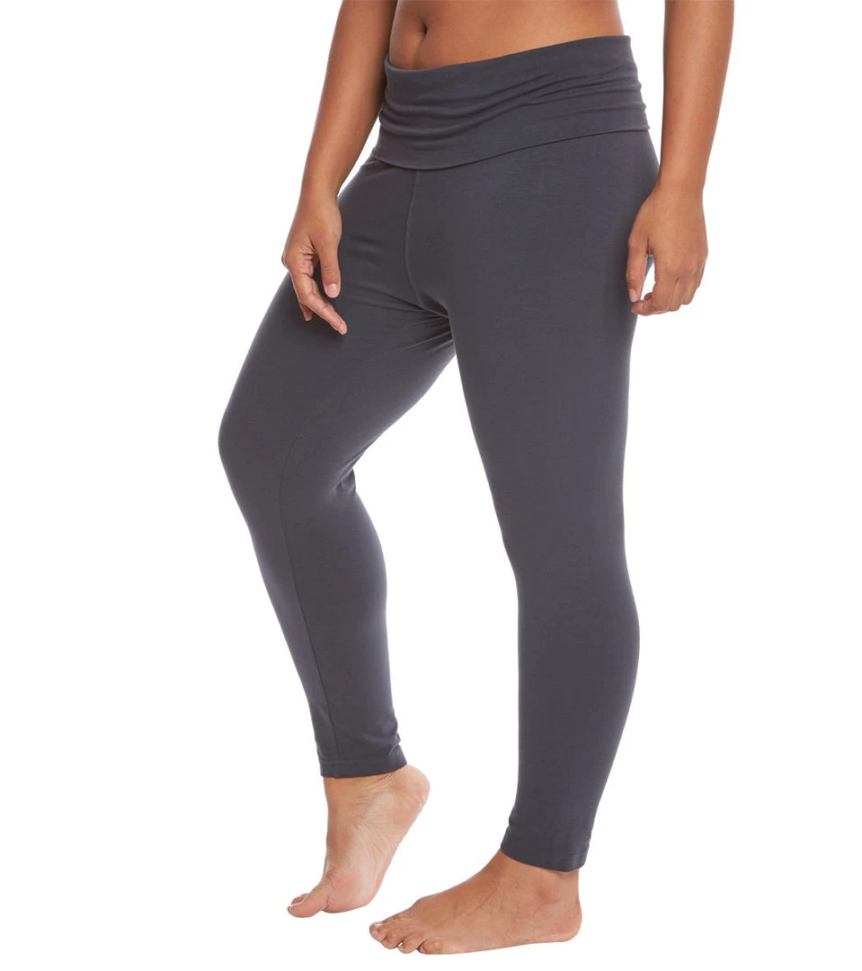 Hard Tail Plus Size Rolldown Layering Cotton Yoga Leggings Dark Night 4 Hard Tail Plus Size Rolldown Layering Cotton Yoga Leggings Dark Night