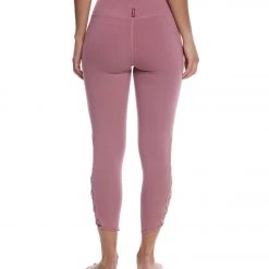 Women Hard Tail X Side Ankle Cotton Yoga Leggings Dusty Rose